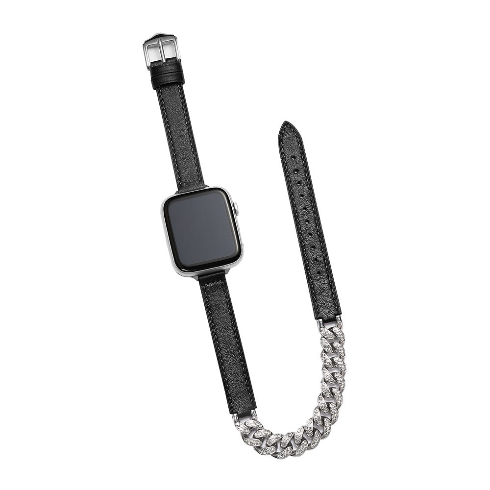 Cuban Leather Apple Watch Band