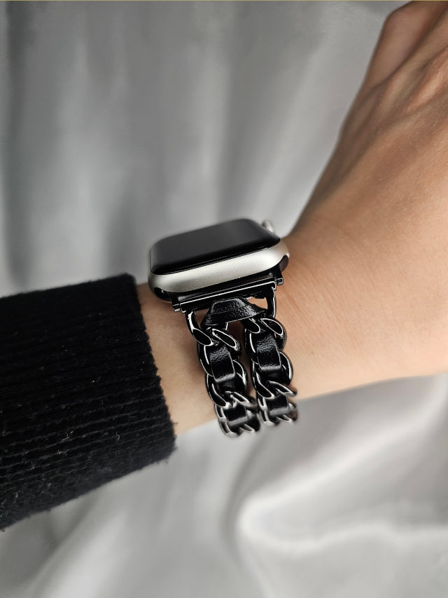 Black Roll Apple Watch Band